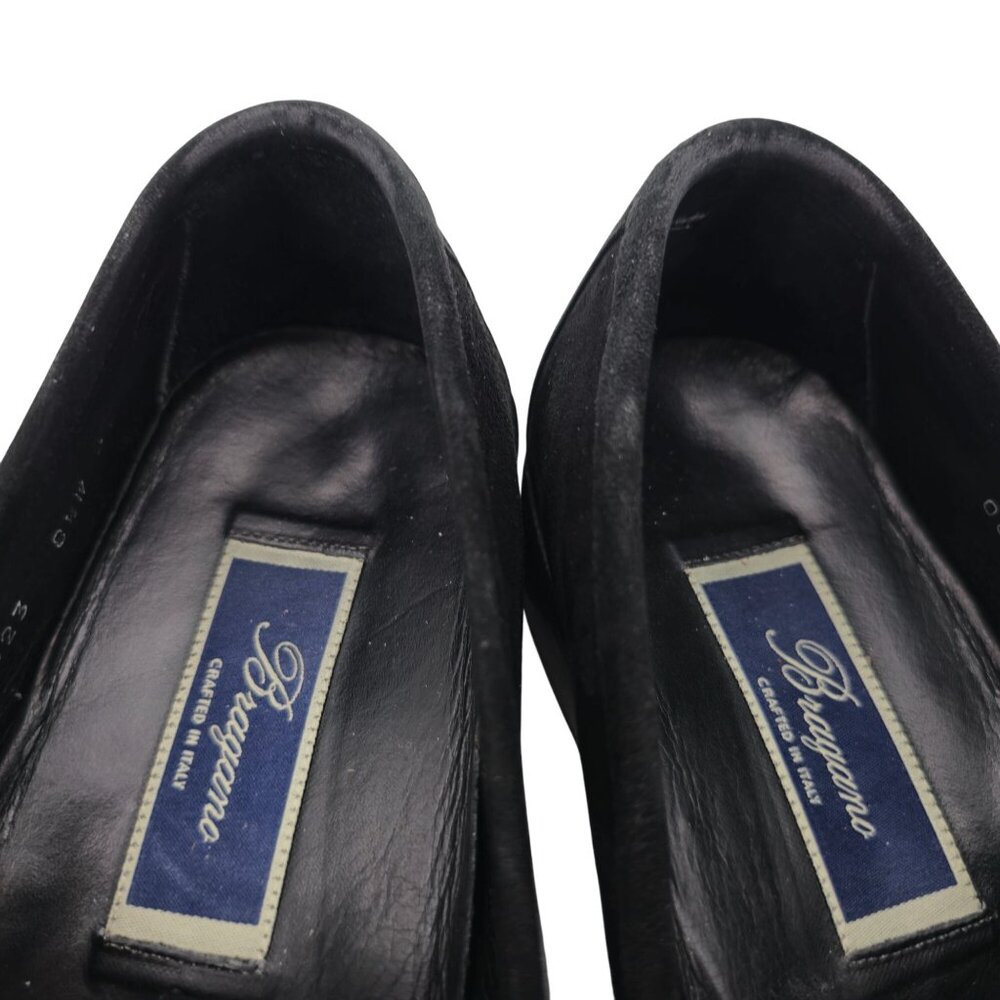 Vintage Bragano Cole Haan Italy Men 8.5W Black Suede Horsebit Loafers Dress Shoe - Picture 3 of 11